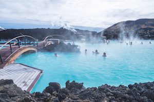 A view of Iceland's famous Blue Lagoon.