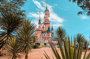 A view of Cinderella's castle in Tokyo Disneyland.