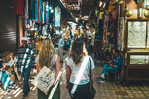 A market stall in a Marrakech Souk.