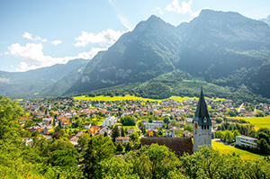 The picturesque capital of Liechenstein: Valduz.