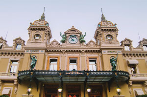 An exterior view of the famous Monte Carlo Casino.