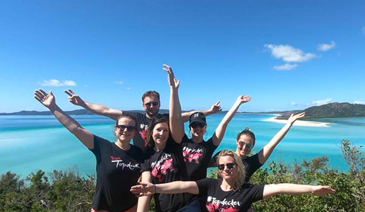 Topdeck team members enjoying their time in Bali's beaches.