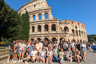 Topdeck travelers in Rome