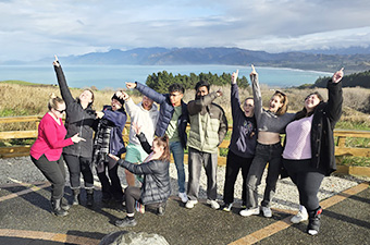 Topdeck travelers in New Zealand