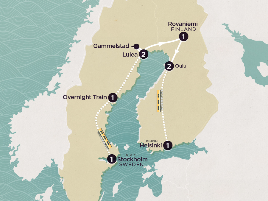 tourhub | Topdeck | Delve Deep: Lapland (Winter) 2025-26 | Tour Map