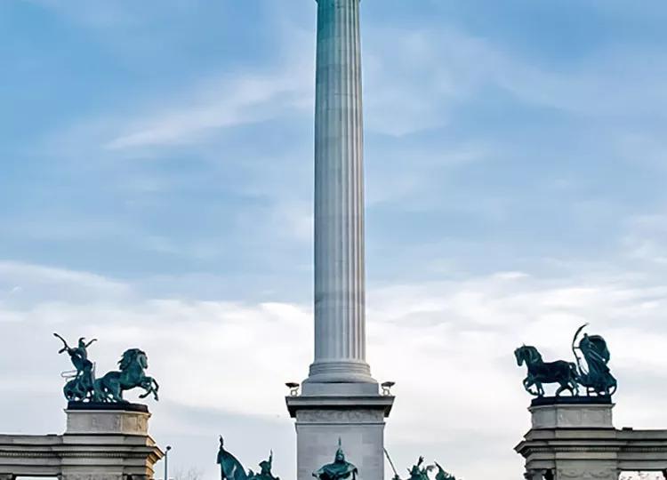 View of the Liberty Statue in Budapest.