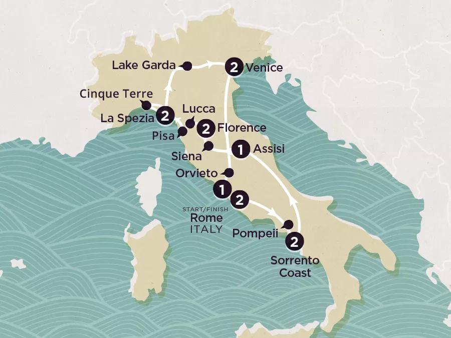 Delve Deep: Italy 2025 map.