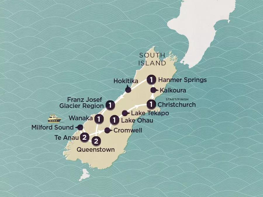 Delve Deep: New Zealand South Island 2024 map