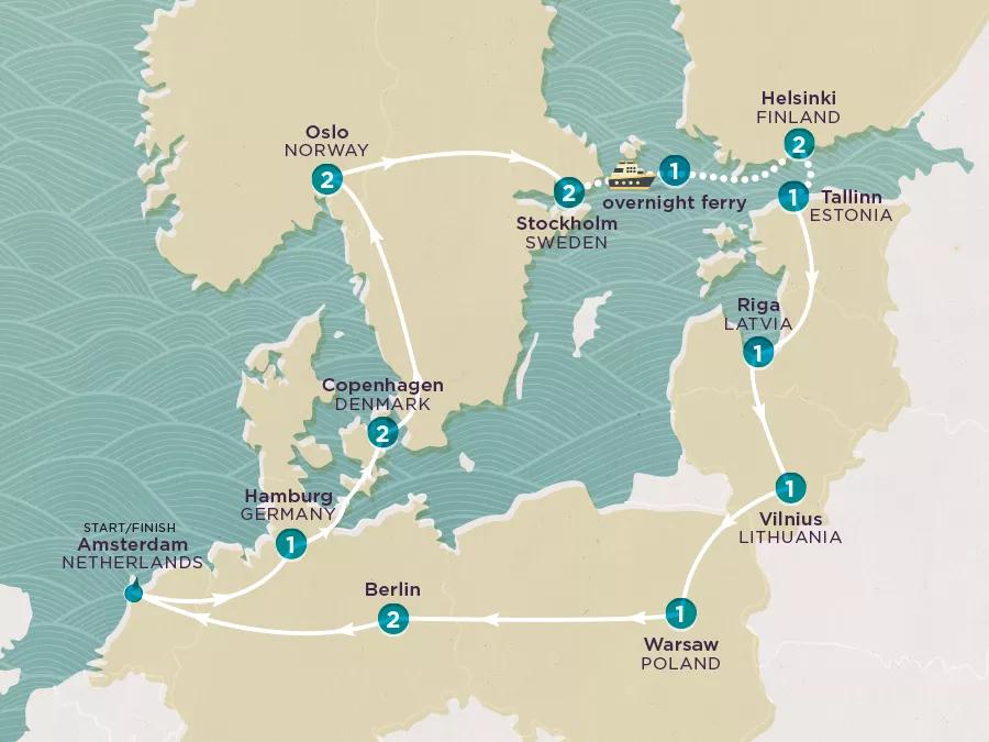 Get Social: Northern & Eastern Europe Highlights 2025 map.