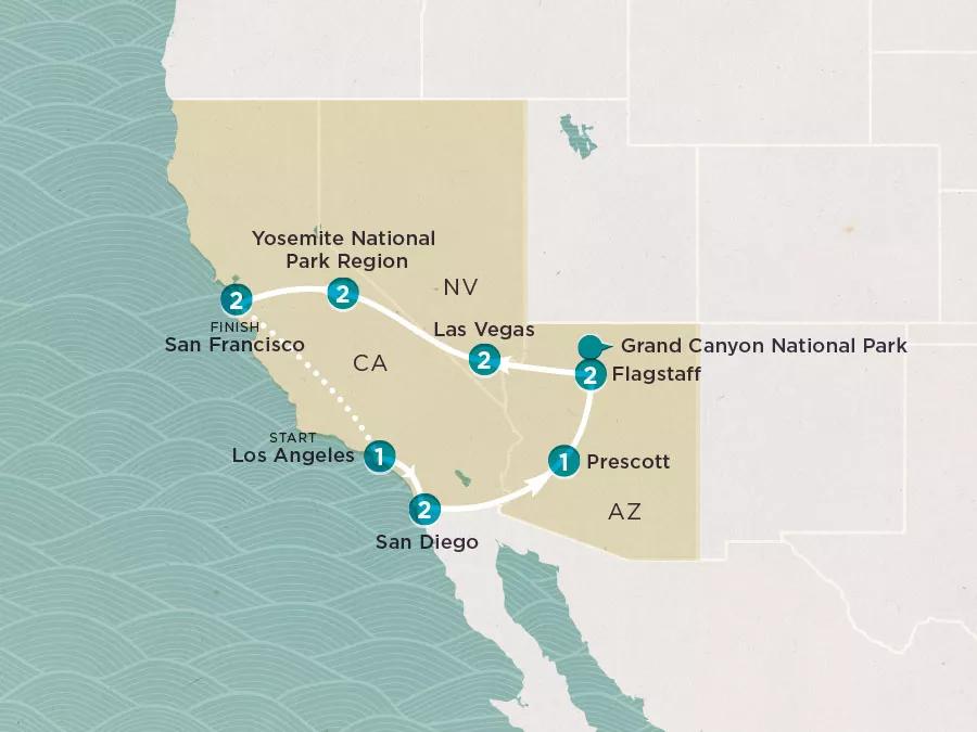 Get Social: USA West Coast 2024 map.