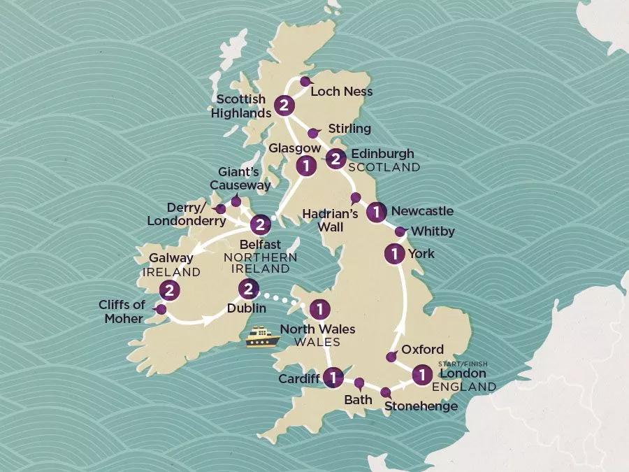 Play & Pause: Britain & Ireland 2024 map